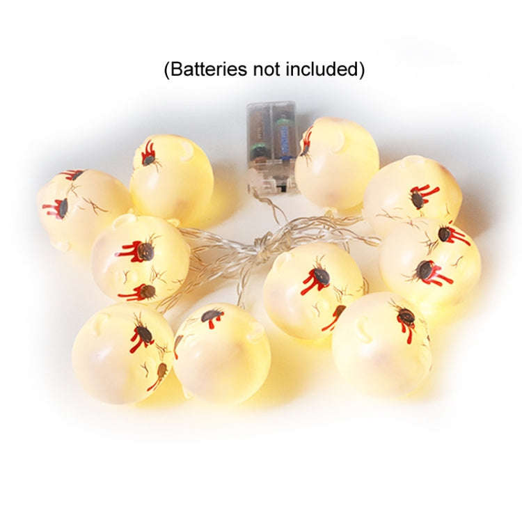 LED Halloween Decoration Atmosphere Layout Ghost Face Light String, Model: 1.5m 10 LEDs Always On...