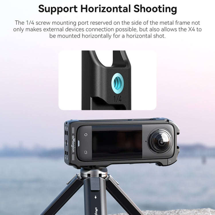 For Insta360 X4 aMagisn Quick-release Plastic Rabbit Cage Expansion Frame