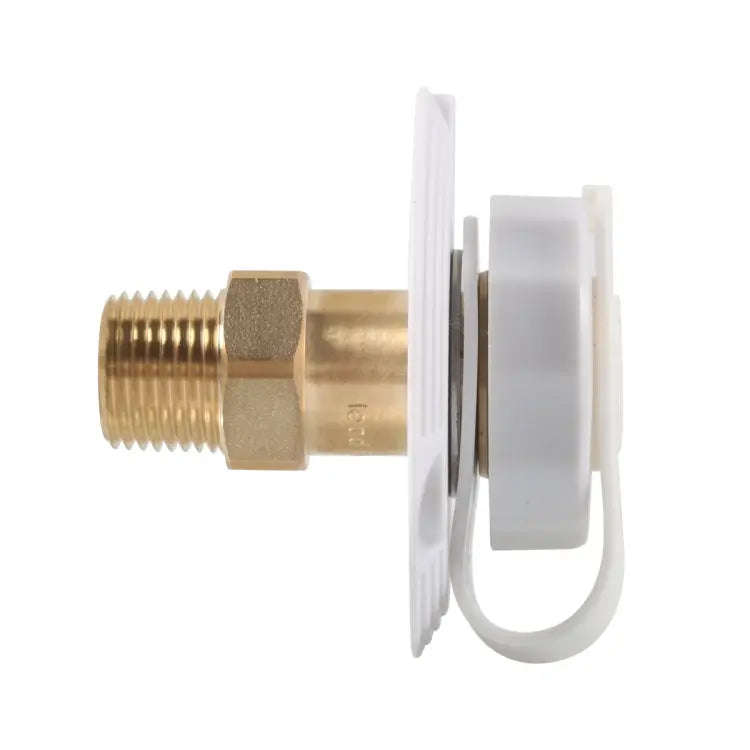 RV Brass Water Inlet Check Valve Yacht Accessories, Color: White