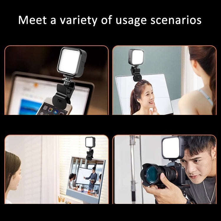 Clip Fill Light with PTZ Video Conference Mobile Phone Camera Photography Lamp, Spec: Battery Typ...