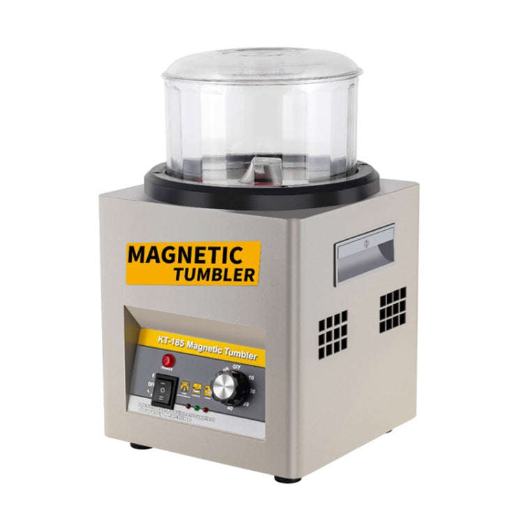KT-185 Magnetic Polishing Tumbler Stainless Steel Deburring And Polishing Machine, EU Plug(Black)