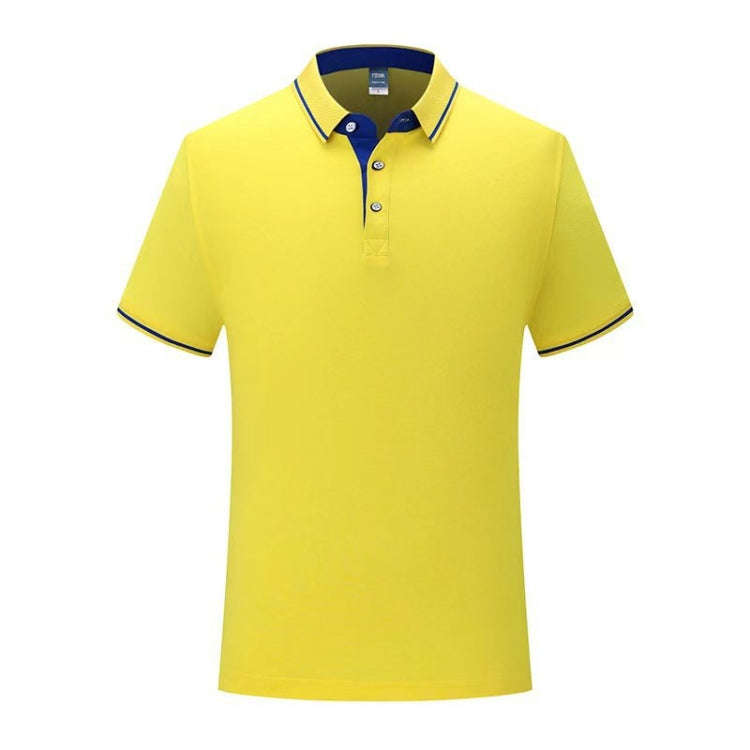 Thin Lapel Short-Sleeved Shirts Group Workwear Advertising Shirts, Size: S(Yellow)