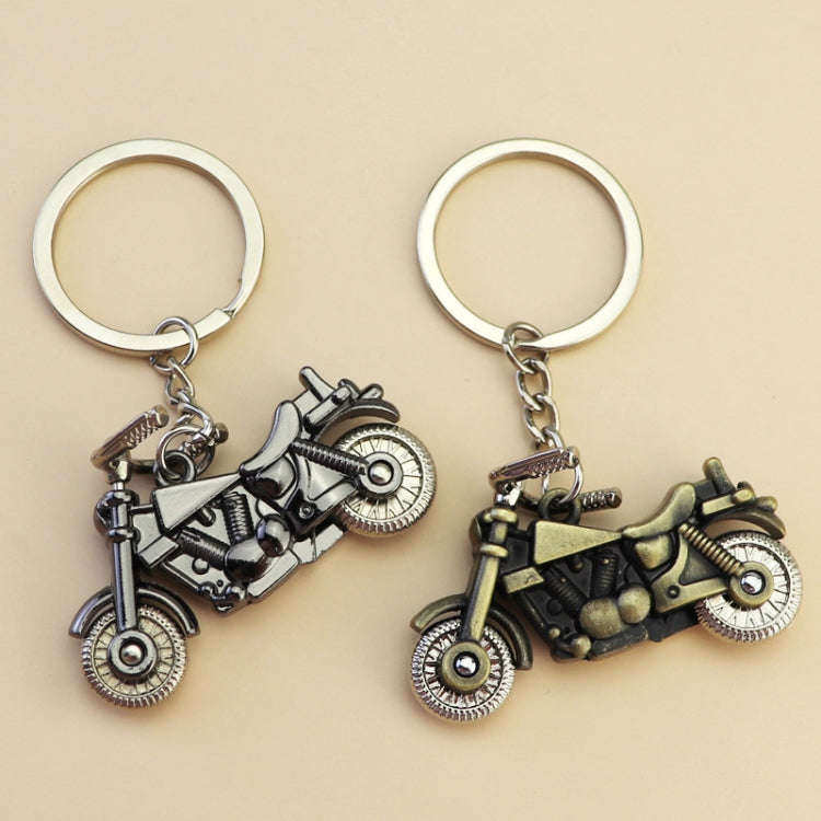 Simulation Cool Motorcycle Keychain Metal Decoration Pendant, Style: X-224 Silver