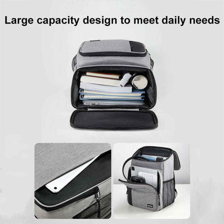 Baona BN-K012 Multifunctional Large-capacity Laptop Backpack Business Backpack(Gray)
