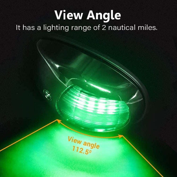 Marine Navigation Warning Light Signal LED Yacht Light, Color: White Shell Green