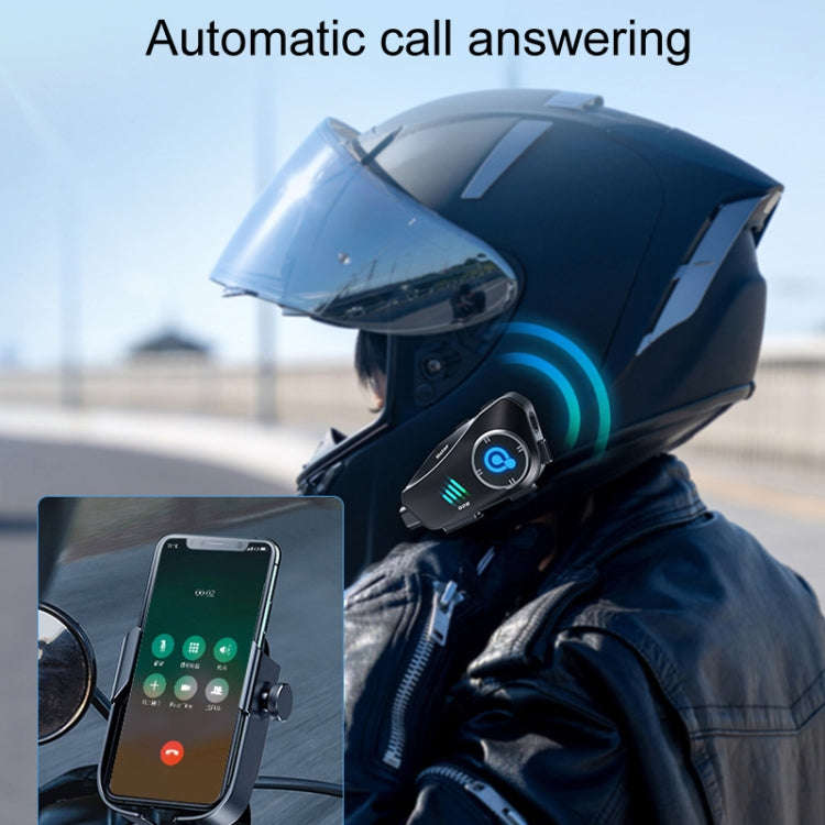 KUQIBAO Q28 Motorcycle Riding Helmet Bluetooth-compatible Headset Recorder(2 In 1 Microphone)