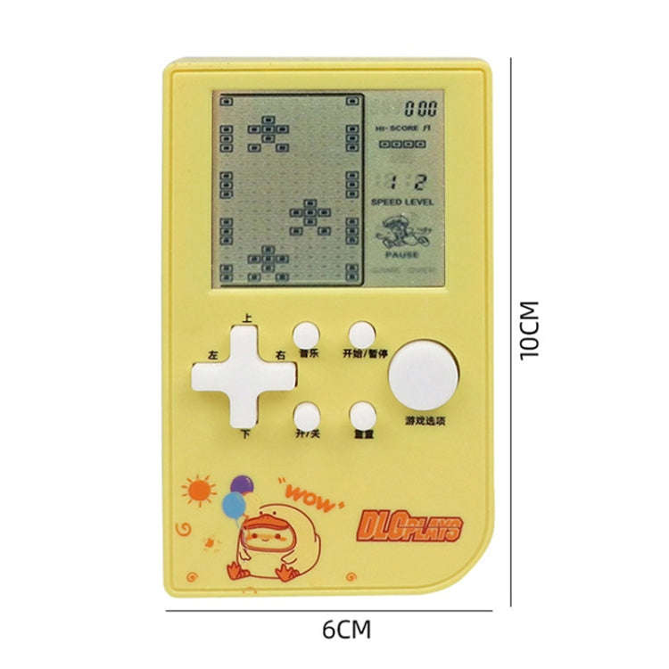 Classic Handheld Game Machine Kids Game Console Toy Educational Building Block Game Toy(Blue)