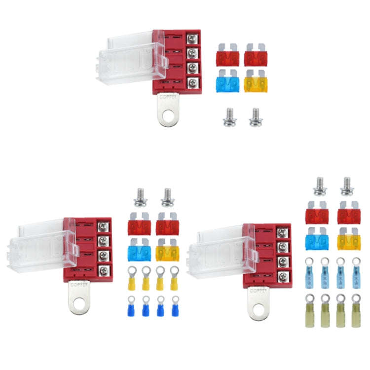 4-way RV Yacht Ignition Protection Battery Terminal Fuse Block, Specification: Three