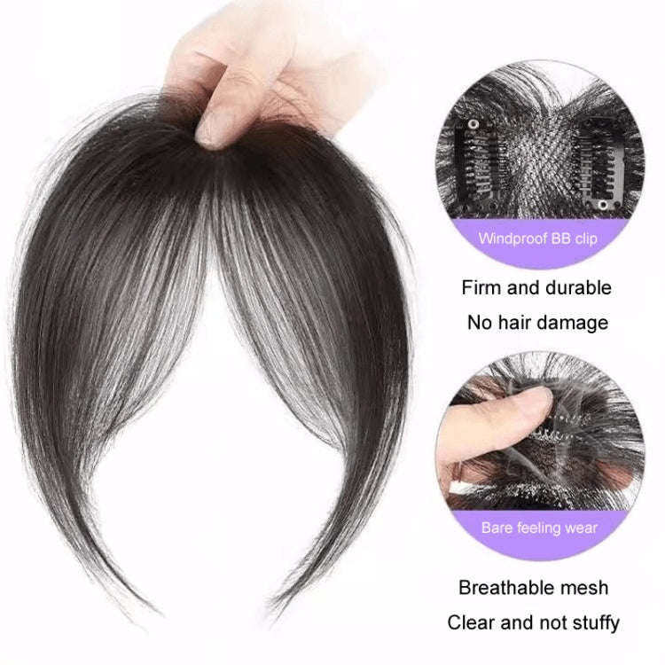 Ladies Hair Volume Enlargement Fluffy Simulation Bangs Wig Piece(Dark Brown)