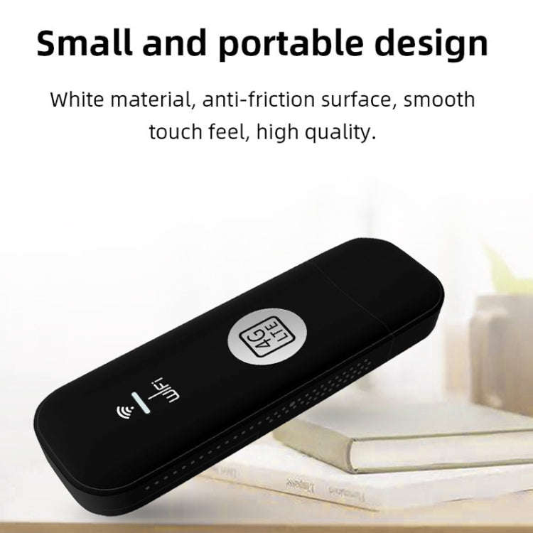 Global Edition 4G UFI LTE WiFi Dongle Wireless Router Plug-in NIC Router(Black)