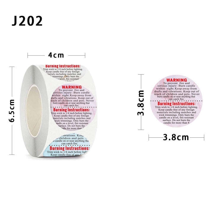1.5 Inch Round Warning Label Packaging Sticker(Colorful)