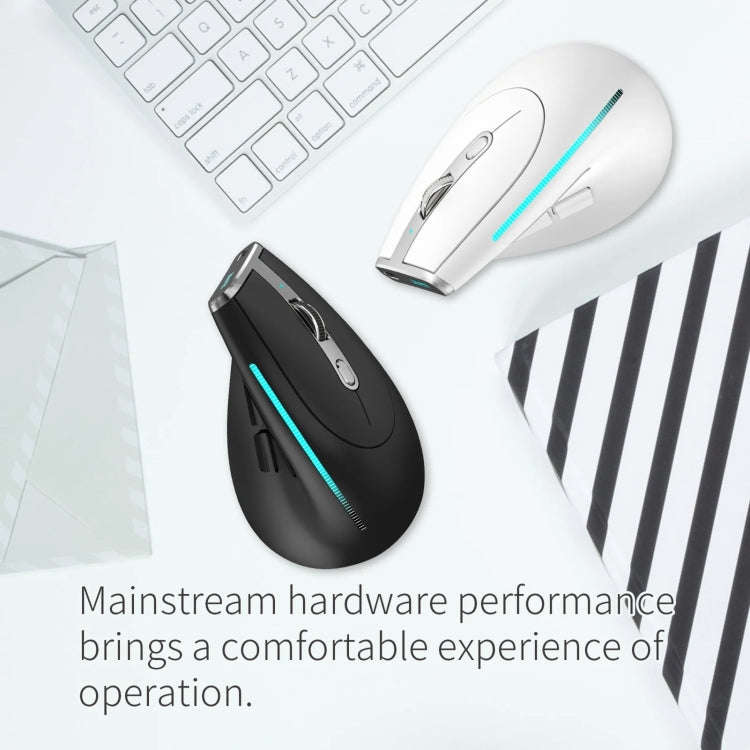 ZELOTES F36 9-Keys Vertical Grip Ergonomic Programming Dual Bluetooth + 2.4G Wireless Mouse(Black)