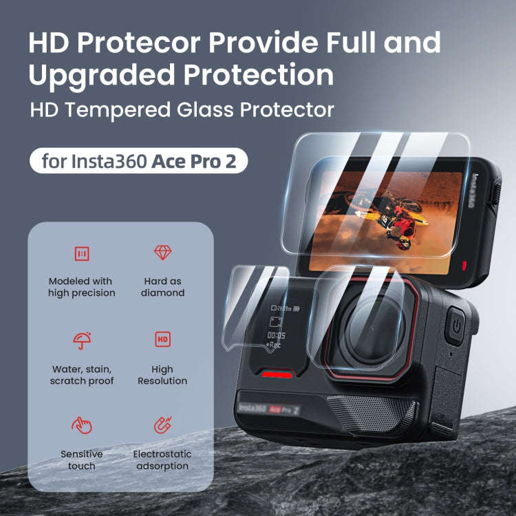 For Insta360 Ace Pro 2 aMagisn Tempered Glass Screen Protector, Spec: 2 Sets