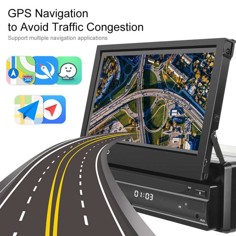 1+32G 7-Inch Single Din Android 10.0 Carplay Screen With GPS Navigation/Bluetooth/Mirror Link/DVR...