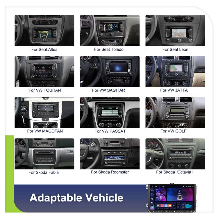 9-inch For Volkswagen 4+64G Multimedia Player Android 13 System