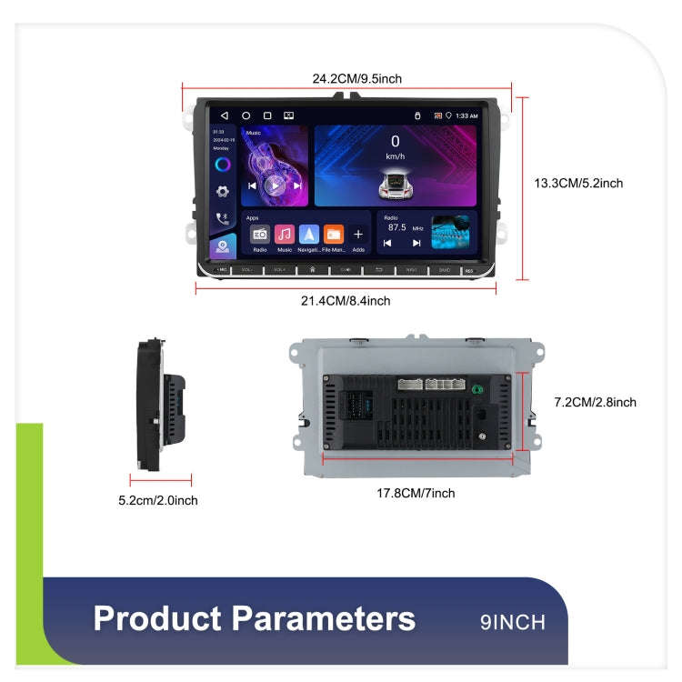 9-inch For Volkswagen 4+64G Multimedia Player Android 13 System