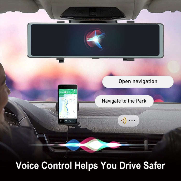 11.26 Inch 2-Split Streaming Media Rearview Mirror Front And Rear Dual Camera Recorder