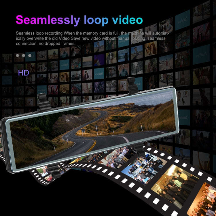11.26 Inch 2-Split Streaming Media Rearview Mirror Front And Rear Dual Camera Recorder