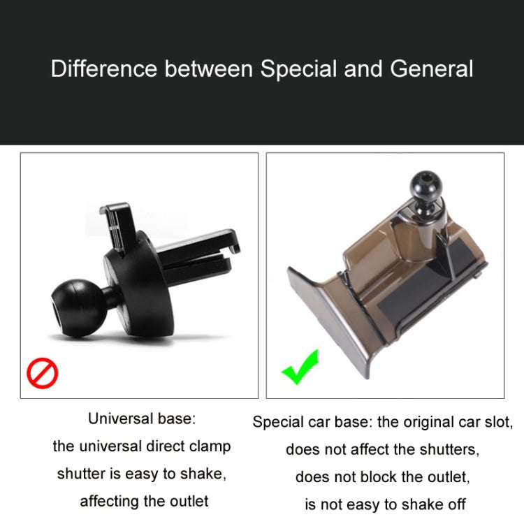 For Tesla Car Air Outlet Clip Phone Holder Base, Model: 19-22 Model 3+Model Y Rubber