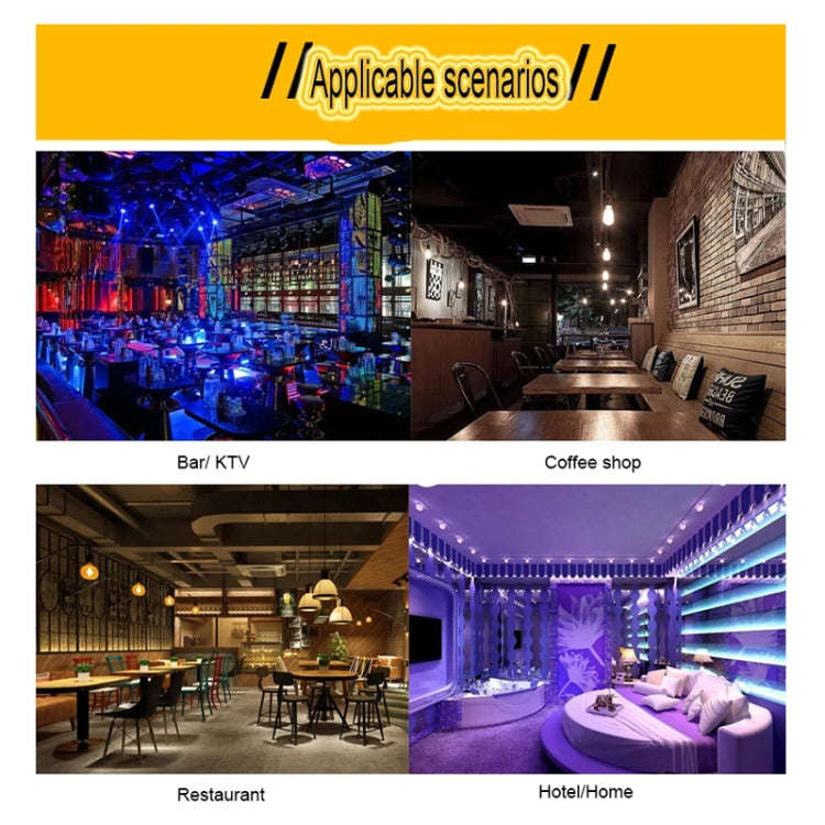 USB Charging LED Round Bar Crystal Lamp KTV Atmosphere Decorative Light, Color: Colorful Fixed Color