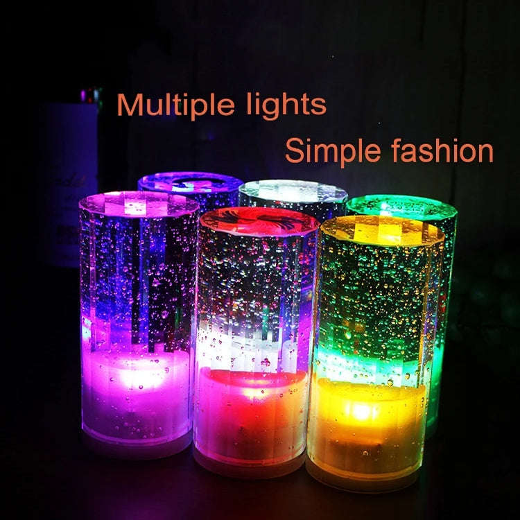 USB Charging LED Round Bar Crystal Lamp KTV Atmosphere Decorative Light, Color: Colorful Fixed Color