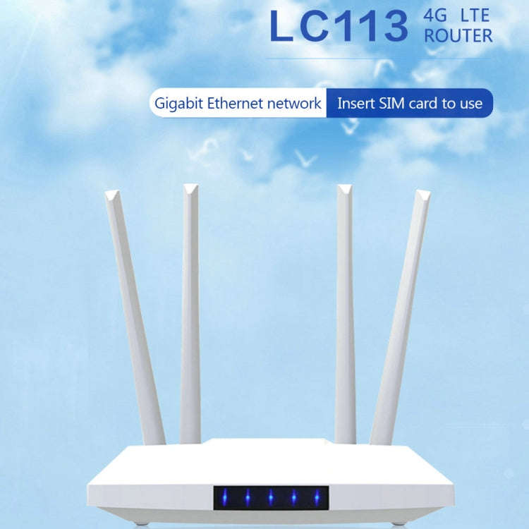 4G Wireless SIM Card Router 4G Hotspot Sharing Mobile CPE Full Netcom, EU Plug(White)