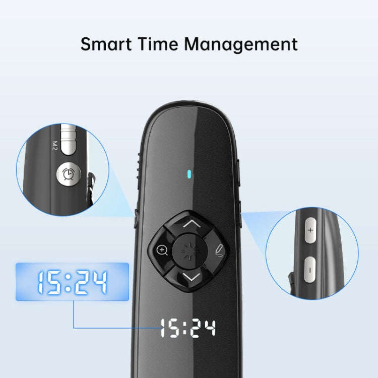 ASiNG A81 PPT Page Turning Clicker With Timing Function & 32G 3-in-1 USB Receiver, Color: Red Light