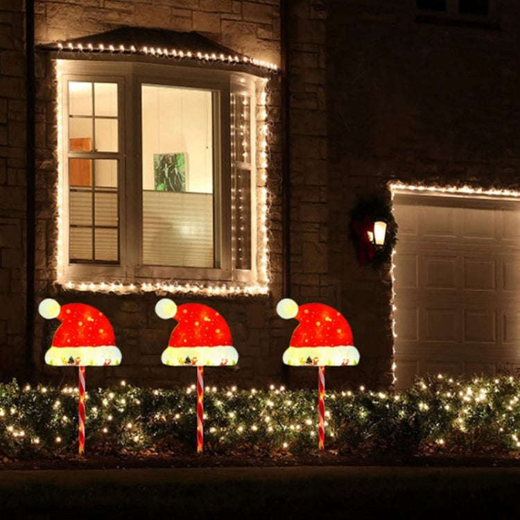 Outdoor LED Ground Plug Solar Christmas Road Sign, Style: Rectangular Snowman Road Sign