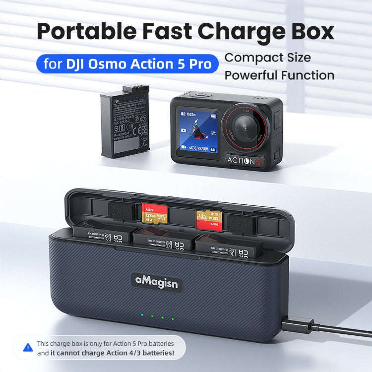 aMagisn Battery Charger For DJI Osmo 360 II / Osmo 360 / Action 5 Pro