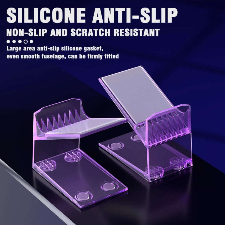 Acrylic Game Controller Display Stand Desktop Storage Rack(Transparent Blue)
