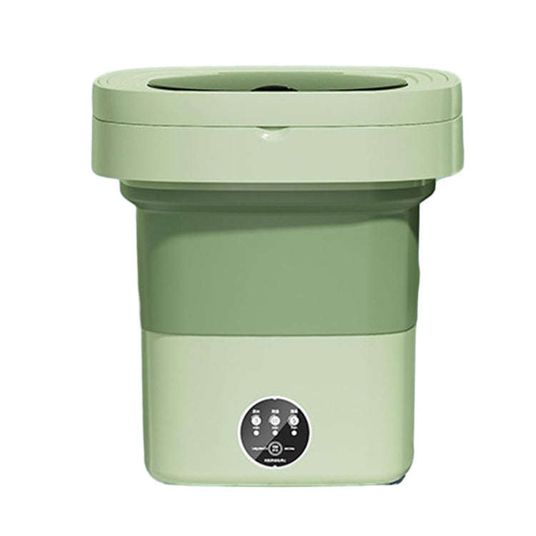 Fully Automatic Mini Foldable Washing Machine With Dehydration Function, Size: UK Plug(Green)