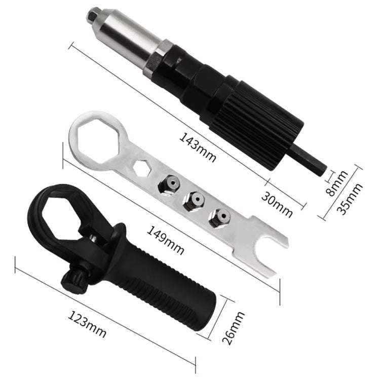 Electric Rivet Nut Machine Core Pulling Accessories Riveting Tools Cordless Rivet Drill Adapter(B...