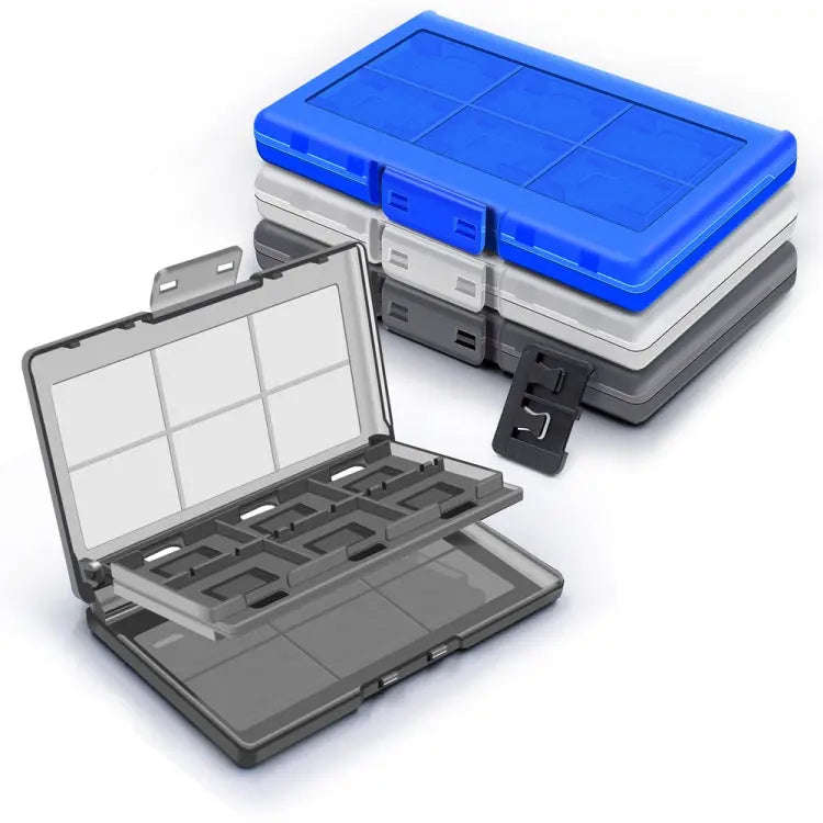 For Nintendo Switch / Switch Oled 12-in-1 Game Card Box Protective Case(Black)