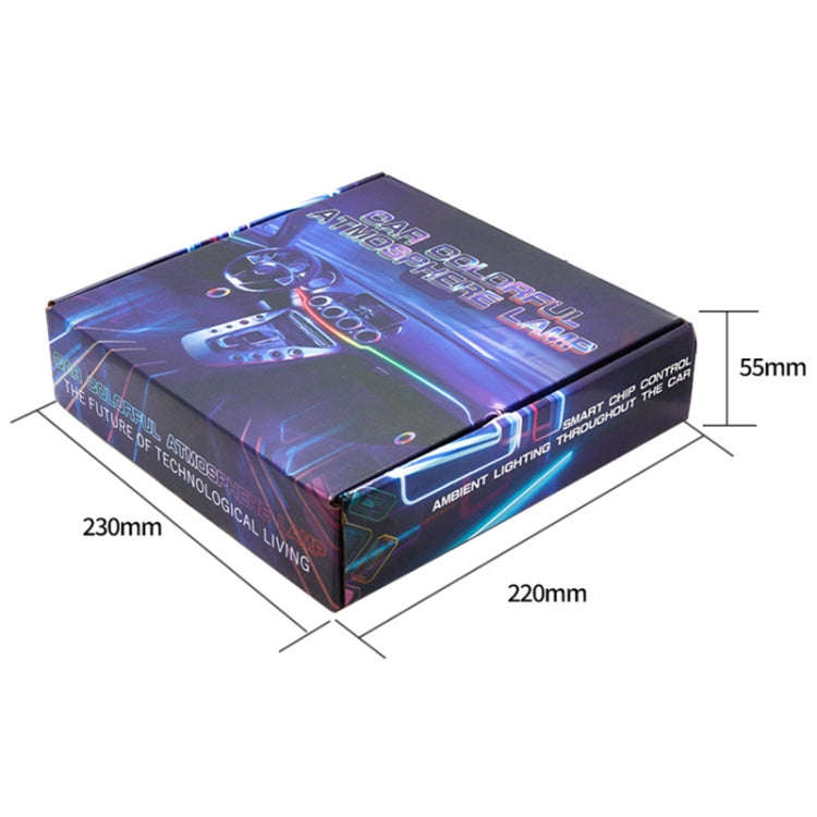 10 in 1 Car Hidden Acrylic LED Colorful Decorative Atmosphere Light Strip