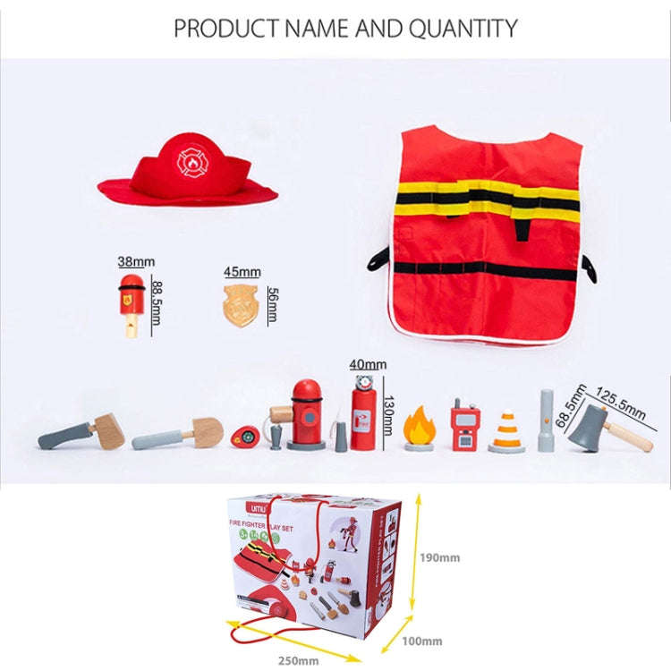 Children Simulation Fireman Set Role Play Educational Toy Firefighting Tools Scenario Cosplay Toy