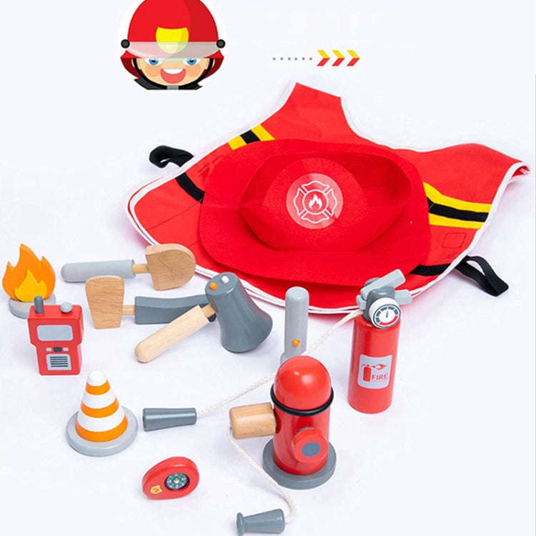 Children Simulation Fireman Set Role Play Educational Toy Firefighting Tools Scenario Cosplay Toy