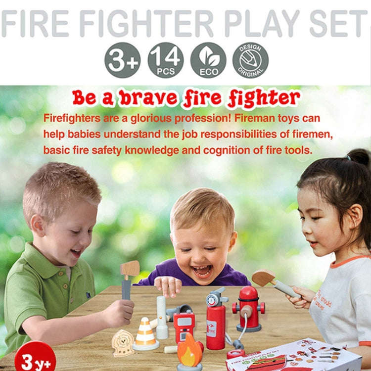 Children Simulation Fireman Set Role Play Educational Toy Firefighting Tools Scenario Cosplay Toy