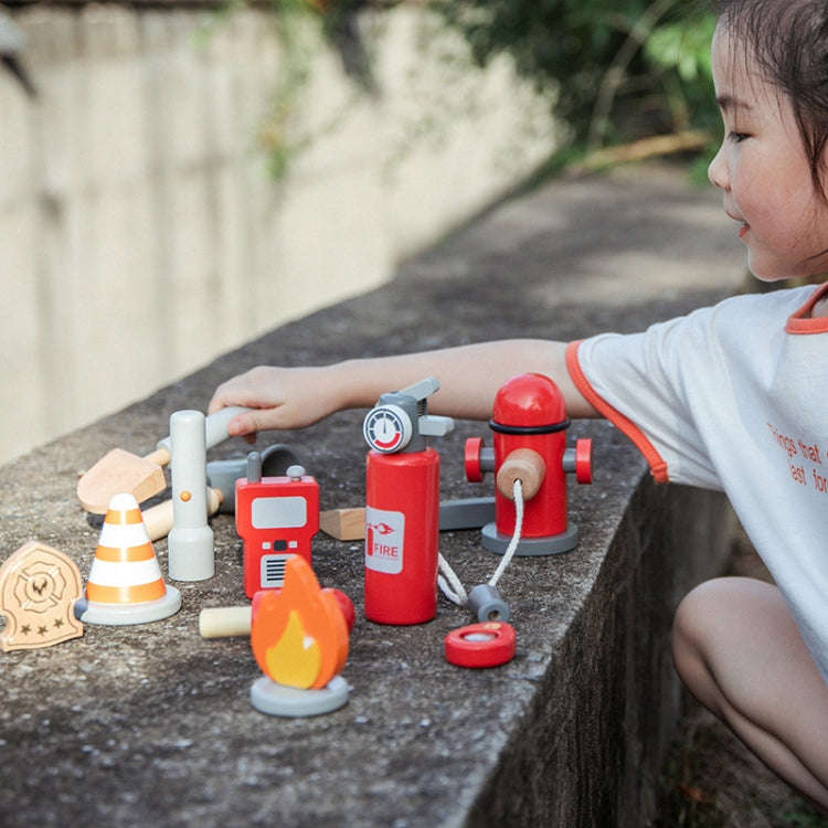 Children Simulation Fireman Set Role Play Educational Toy Firefighting Tools Scenario Cosplay Toy