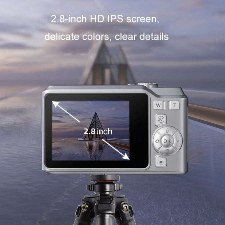 1080P HD Student Retro Digital Card Camera, Color: White+32G