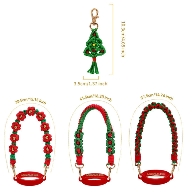 For Stanley Water Cup Christmas Hand-held Rope Knitted Strap(K68896)
