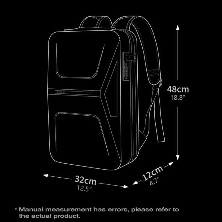 BANGE BG-3005 Hard Shell Men Backpack Laptop Personalised Shoulder Bag(Black)