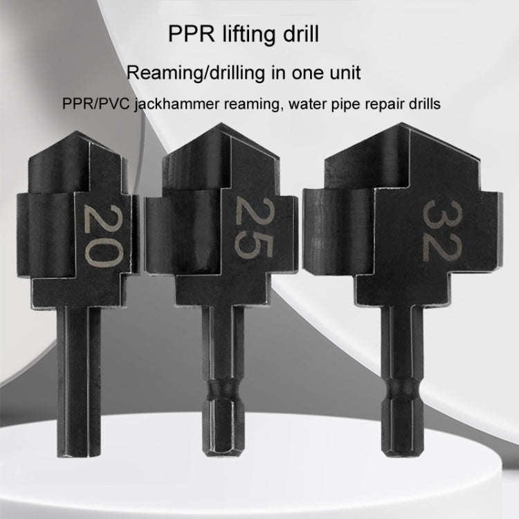 32mm Hexagonal PPR Lifting Flat Drill Bit Step Drill Bit Repairing Internal Filament Leak Repairi...