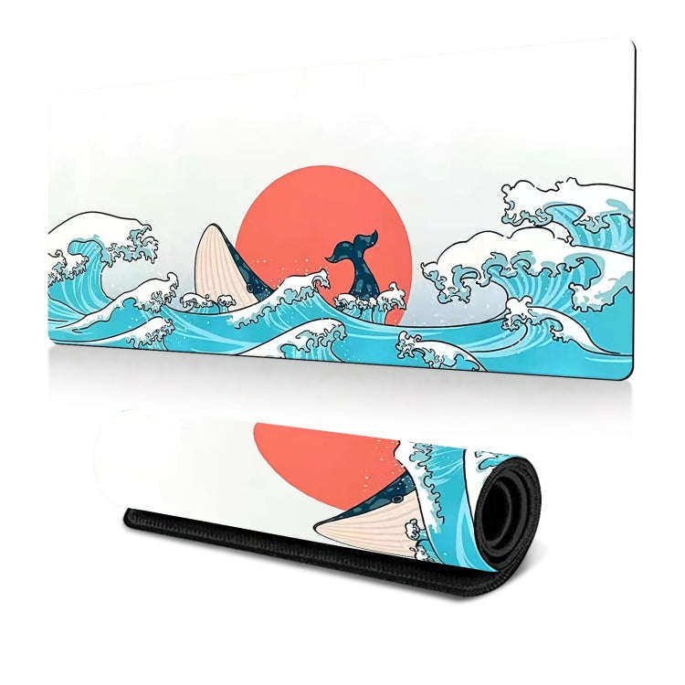 300x700x3mm Big Wave Gaming Mouse Pad Non-Slip Rubber Desk Mat(No.20)