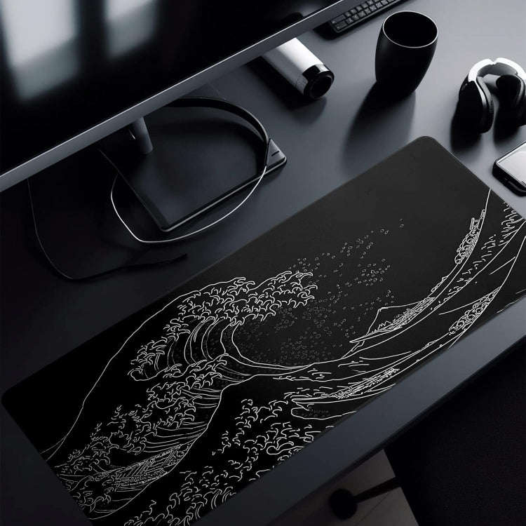 300x800x3mm Big Wave Gaming Mouse Pad Non-Slip Rubber Desk Mat(No.4)