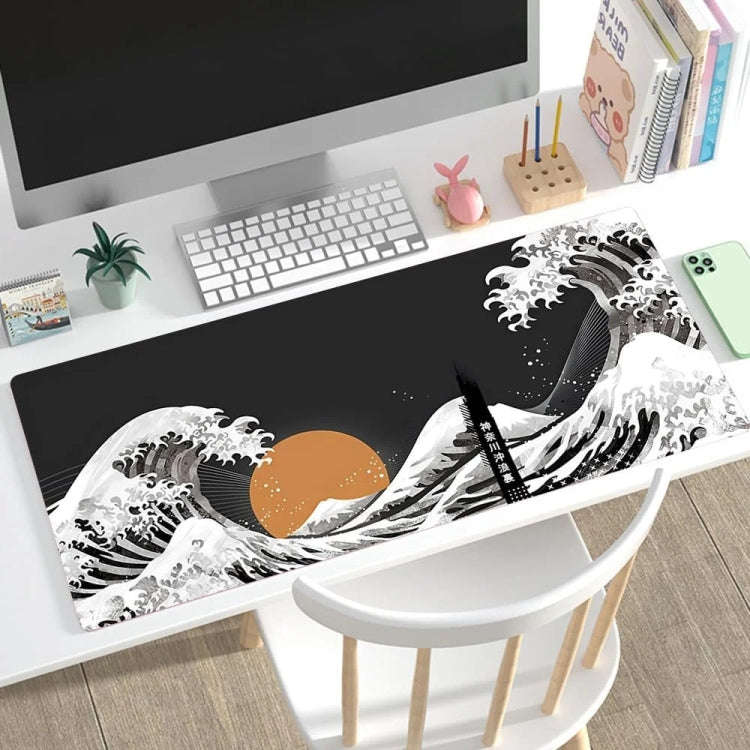 300x800x3mm Big Wave Gaming Mouse Pad Non-Slip Rubber Desk Mat(No.24)