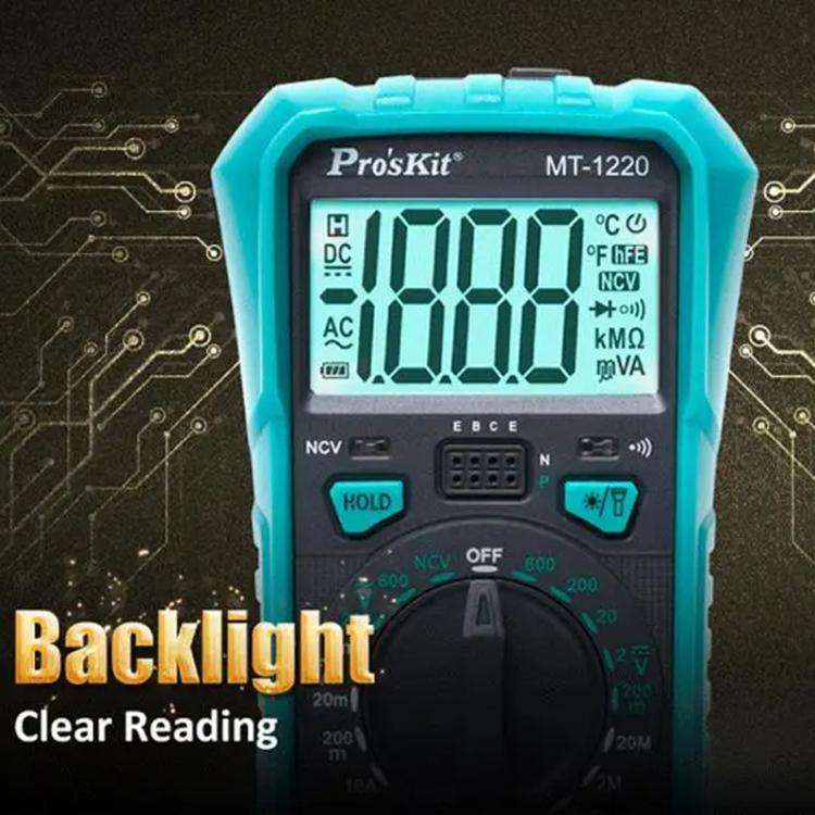 ProsKit MT-1220-C 3-1/2 Burn-Proof Digital Intelligent Multimeter