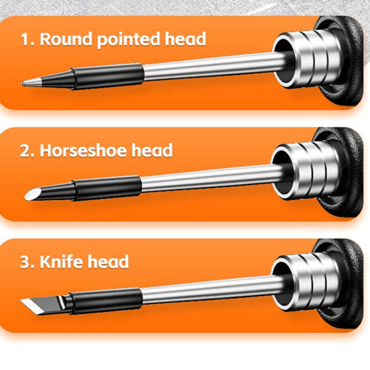 USB Digital Display Charging Soldering Iron Set 5-speed Temperature Adjustable 3 Heads Gray