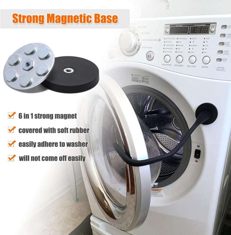 Universal Flexible Magnetic Washing Machine Door Stopper Front Load Washer Door Prop 43mm Black