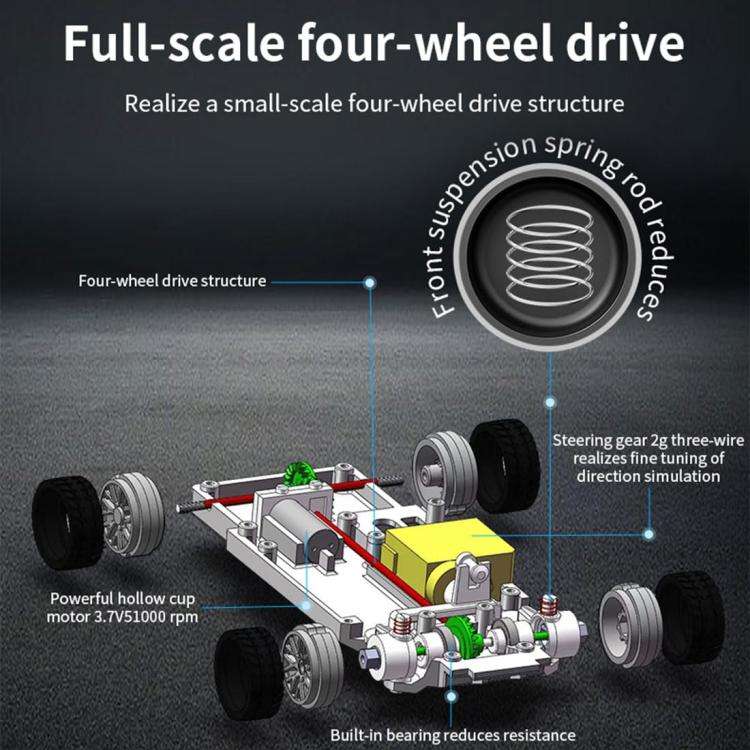 1:43 Full Scale Mini 4WD Drifting Charging Remote Control Car, Color: 4302 Blue M3