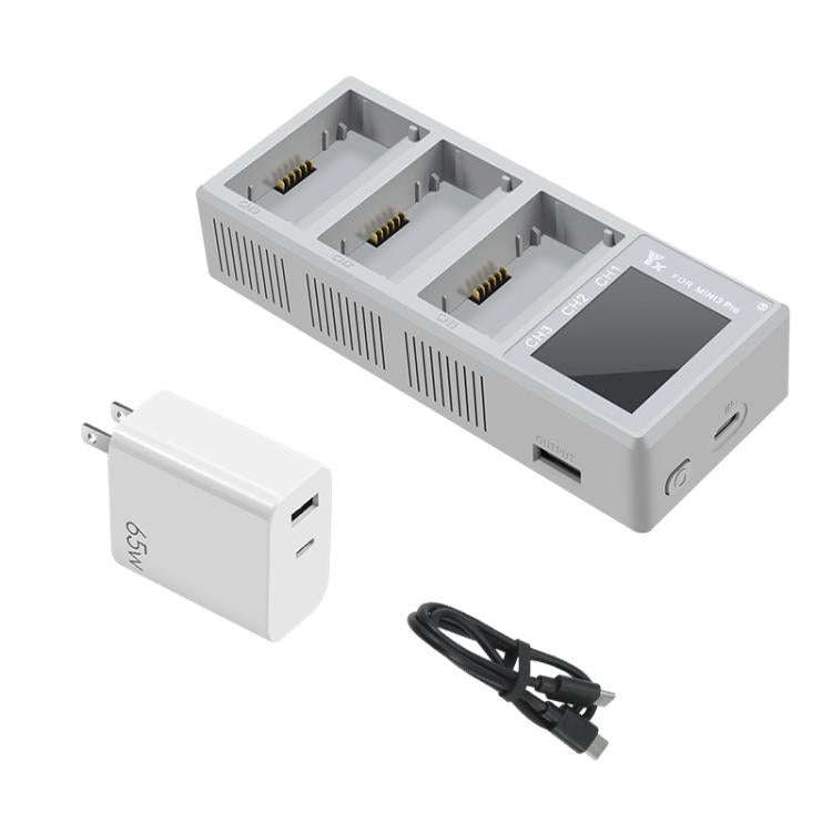 For DJI Mini 4 Pro / Mini 3 Pro / Mini 3 YX Color Screen 3-Way Charger Battery Manager With 65W U...